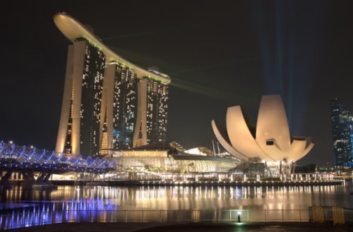 singapura singapore night shot city